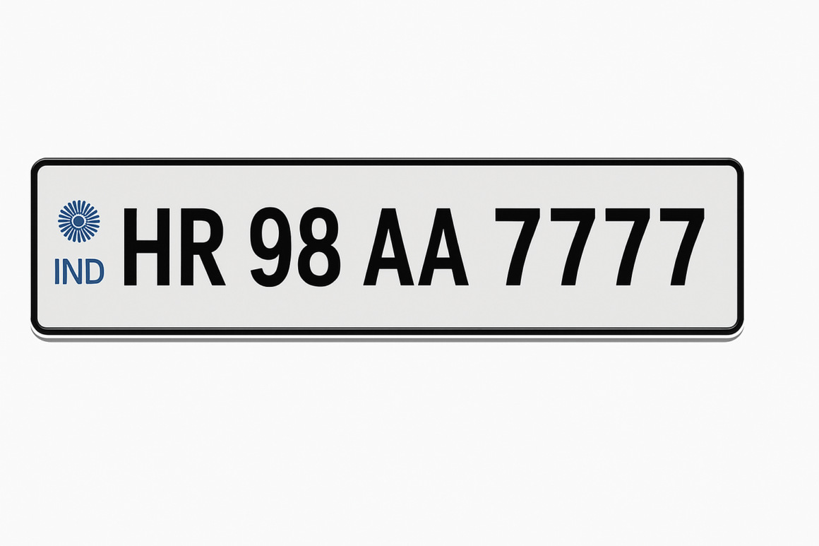 7777 number plate