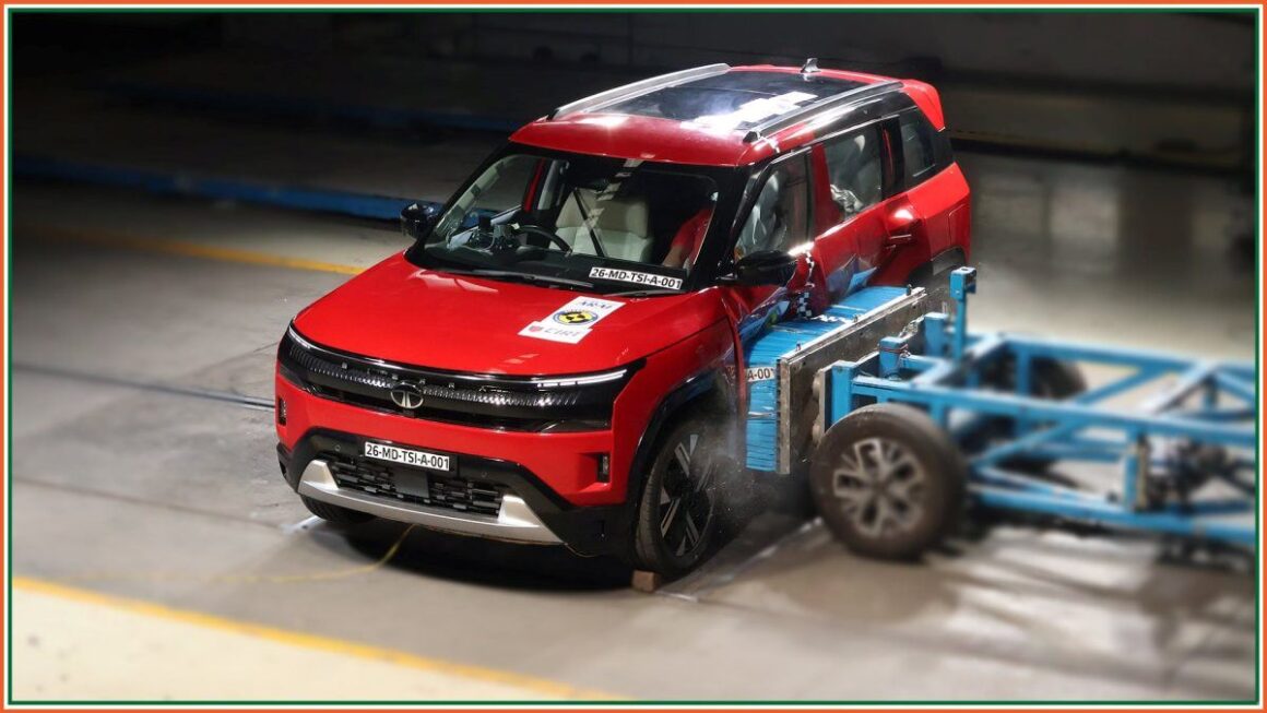 Tata Sierra in side movable deformable barrier test