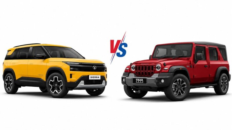 Tata Sierra vs Mahindra Thar Roxx
